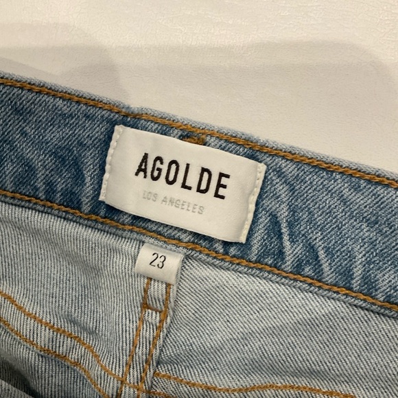 Agolde Nico High Rise Button Fly Slim Fit Jeans Size 23 - Picture 14 of 16
